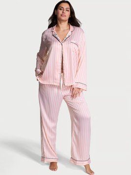 Піжамний комплект Victoria's Secret  Signature Satin Long Pajama Set 11271604 фото