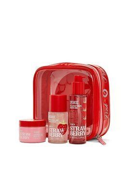 Набір Victoria's Secret Let's Glow Away Shimmer Travel Set Strawberry 25166997 фото