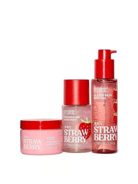 Набір Victoria's Secret Let's Glow Away Shimmer Travel Set Strawberry 25166997 фото