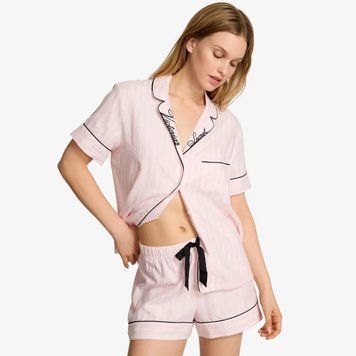Піжамний комплект Victoria's Secret Heritage Cotton Short Pajama Set 27157553 фото