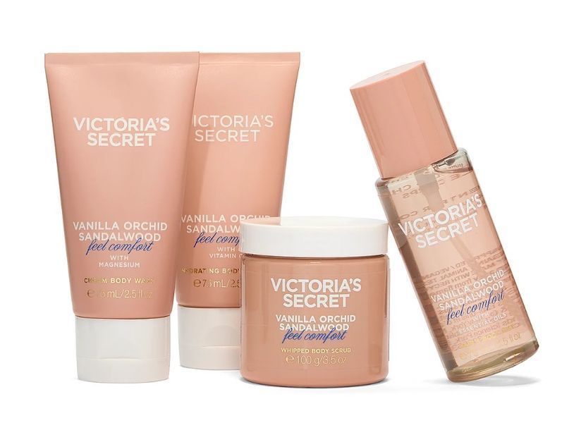 Подарунковий набір Victoria's Secret Vanilla Orchid Sandalwood Body Care Gift Set ft. Reusable Travel Bag 25166097 фото